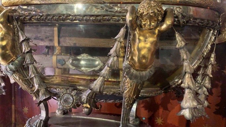 Un particolare delle reliquie della mangiatoia conservate nella Basilica di Santa Maria Maggiore