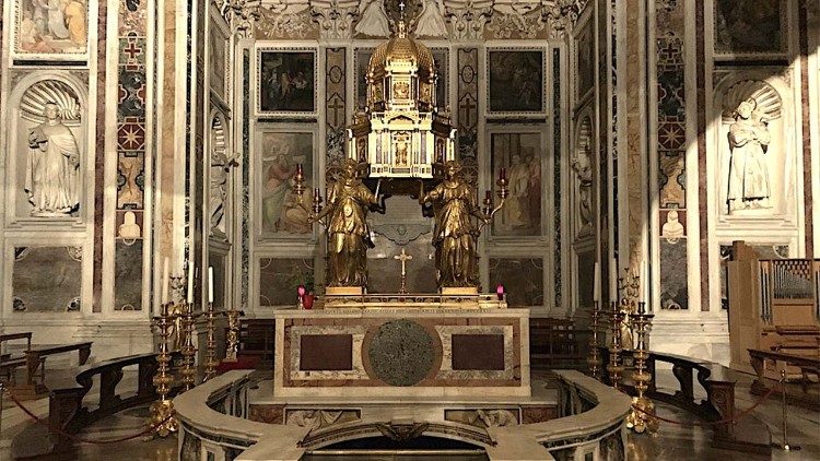 Il Tabernacolo all'interno della Cappella Sistina nella Basilica di Santa Maria Maggiore