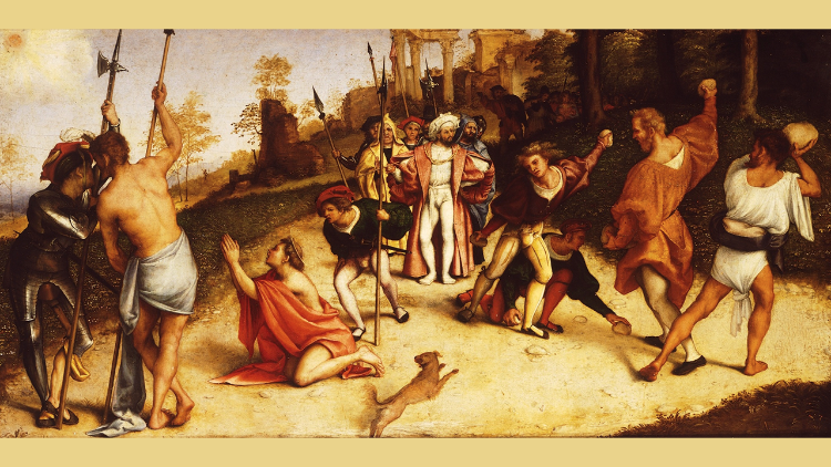 Lapidazione di Santo Stefano (dipinto di Lorenzo Lotto).