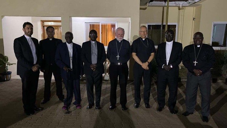 Archbishop Gallagher and South Sudanese bishops