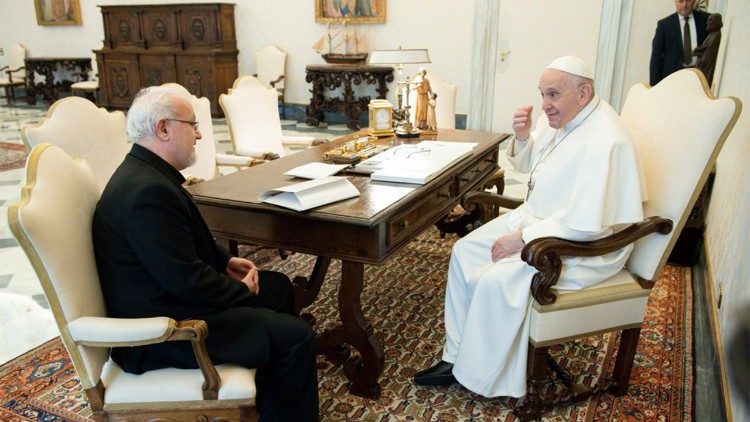 Padre Nardin com o Papa Francisco
