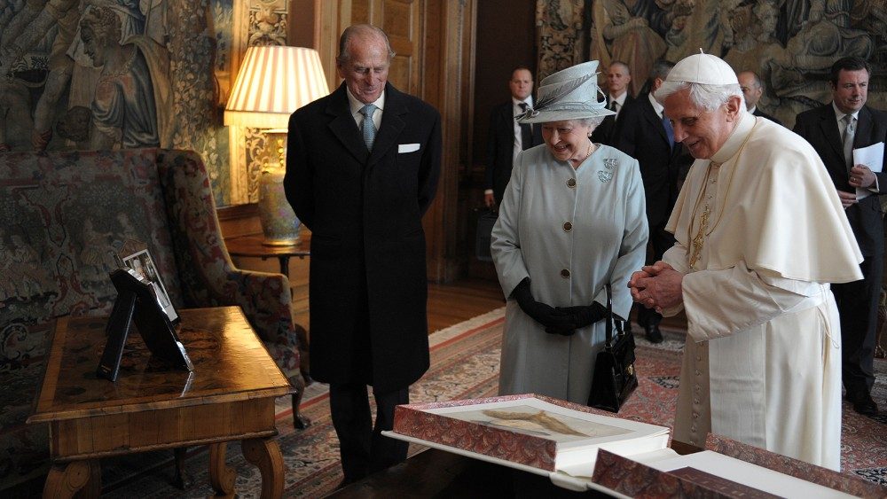 Drottning Elisabeth och prins Philip möter Benedictus XVI 16 september 2010