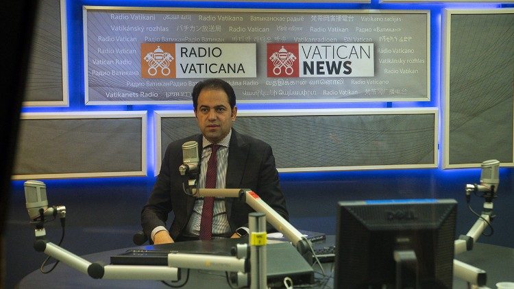 Judge Abdel Salam in Vatican News studio