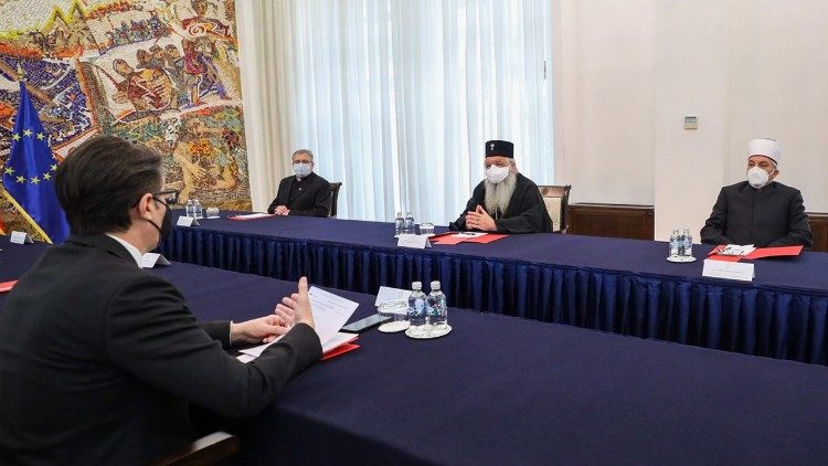 Средба на верските лидери со претседателот Пендаровски - Извор: www.pretsedatel.mk