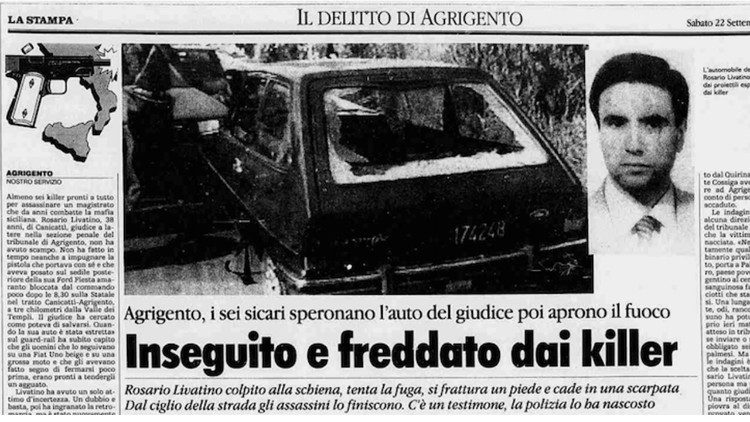 A maffia kezétől szenvedett vértanúhalált Rosario Livatino 1990-ben
