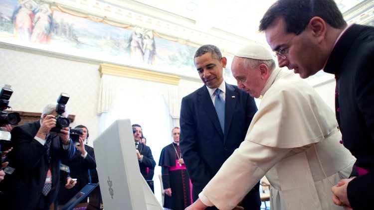 Mark Miles, ganz rechts, beim Besuch von US-Präsident Barack Obama im Vatikan