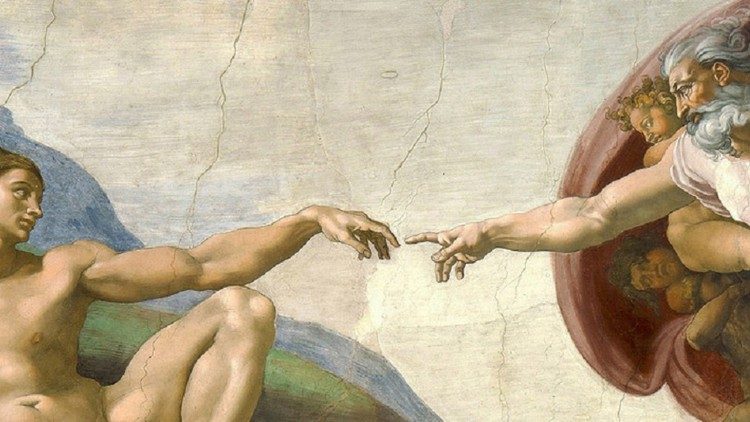 Deus criou o homem - Michelangelo 