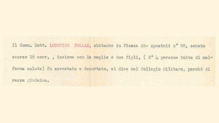 Anfang des Briefes von Bartolomeo Nogara zur Befreiung von Ludwig Pollak. ASMV, Carte Nogara, b. 1, fasc. 3, sotto fasc. 9, 22 ott. 1943