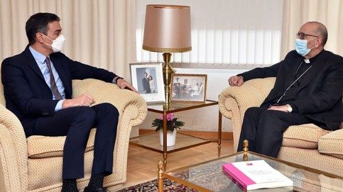 España: card. Omella encuentra al Presidente del Gobierno español Sánchez