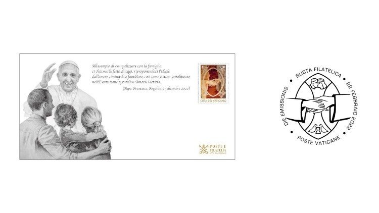 Filatelistična kuverta 2022 je v znamenju leta družine Amoris Laetitia