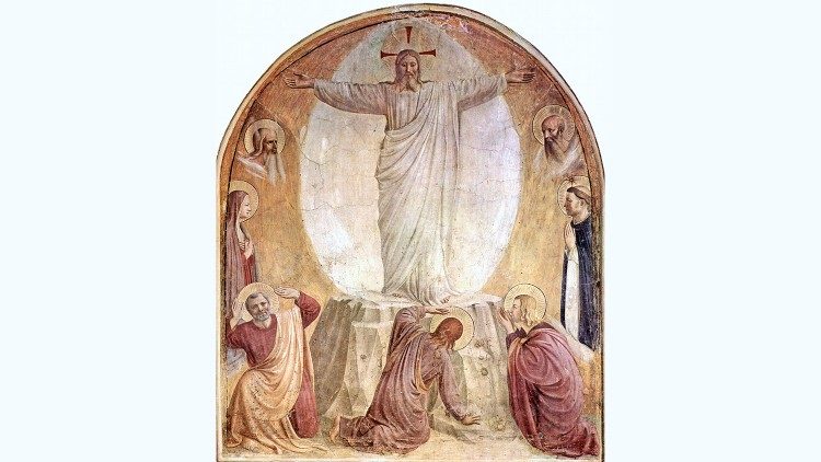 Beato Angelico, Trasfigurazione, 1438-1440 , affresco (189×159 cm ), Museo nazionale di San Marco, Firenze