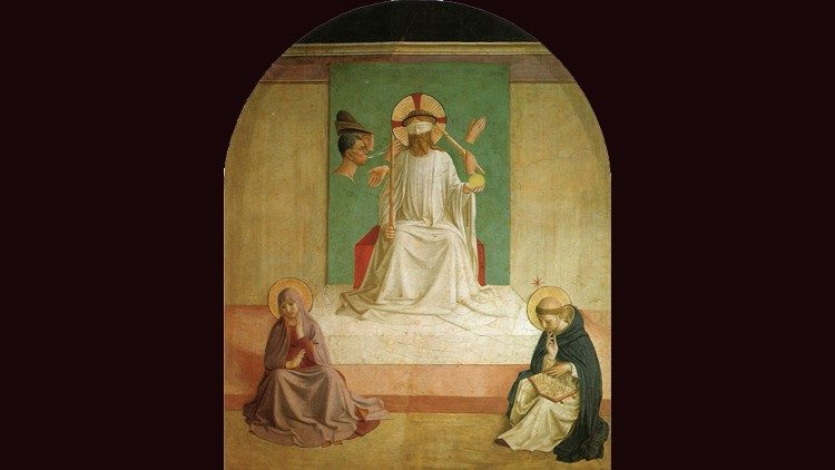 Beato Angelico, Cristo deriso, affresco (195×159 cm), 1438-1440, Convento di San Marco, Firenze
