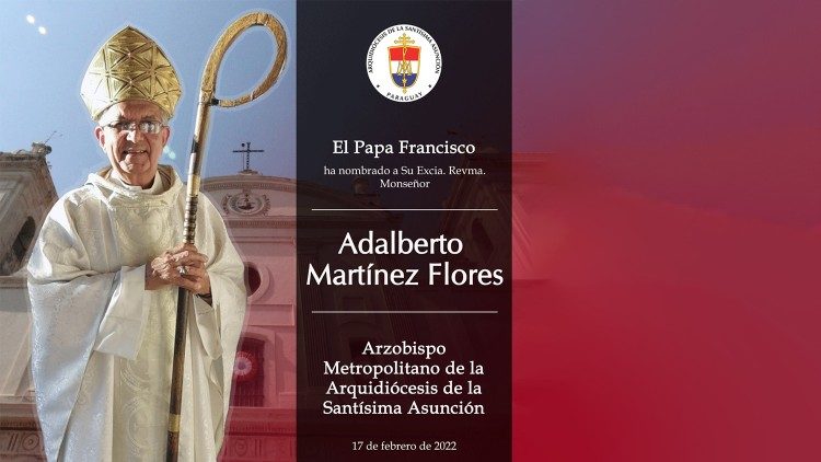 2022.02.17 Mons. Adalberto Martínez Flores, nuevo arzobispo metropolitano de Asunción (Paraguay). Foto: Arzobispado de Asunción