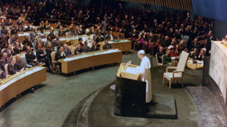 Papa Paulo VI na ONU em 1965