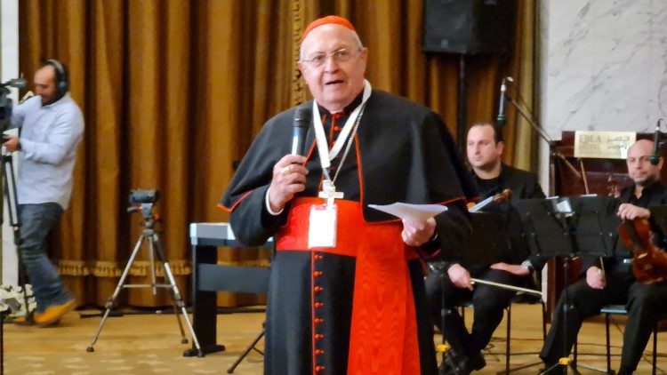 Kardinal Sandri bei der Konferenz in Syrien
