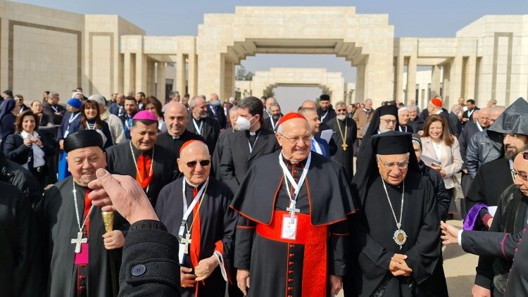 Kardinolo L. Sandri vizitas Damaske 2022 m. kovo 18 d. 