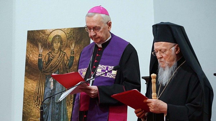 Archbishop Stanislaw Gadecki and  Ecumenical Patriarch Bartholomew I of Constantinople in Warsaw