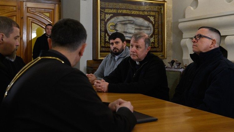 Meeting of Msgr.Kieran Harrington with local Church leaders in Ukraine 
