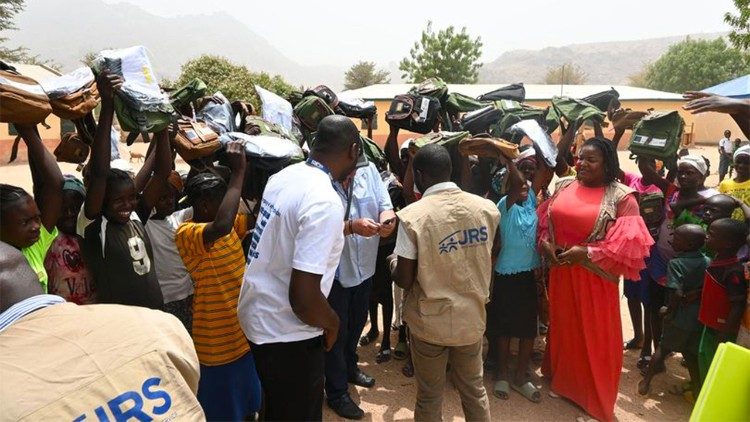 JRS NIgeria distributes school materials to newly enrolled out-of-school students (credit JRS West Africa)