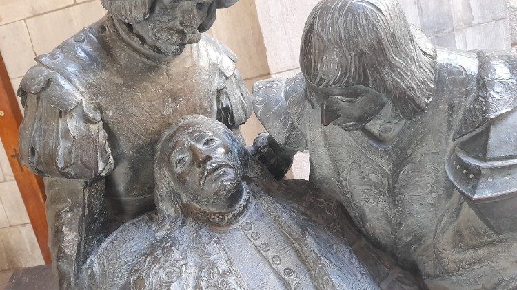 Gefährten bringen den schwerverletzten Ignatius 1521 von Pamplona nach Loyola