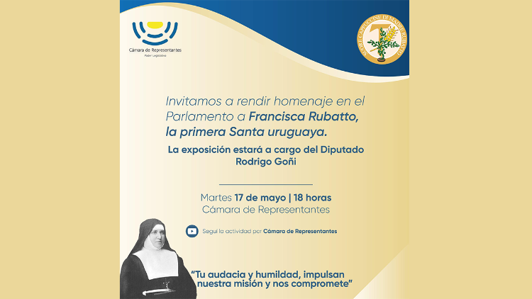 El Parlamento Nacional reconoce a primera santa uruguaya