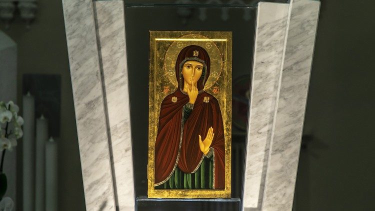 L'icona della Vergine del silenzio conservata nel Santuario a lei dedicato, ad Avezzano