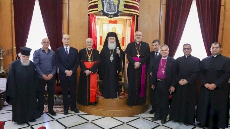 Visita del Card. Fernando Filoni al Patriarcado greco ortodoxo en-Jerusalén