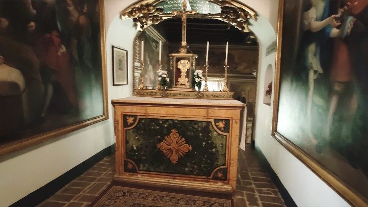 L'altare sul luogo del letto di san Filippo 