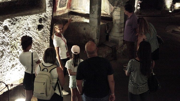 Cubiculum Affrescato, livello superiore delle catacombe di San Gennaro.