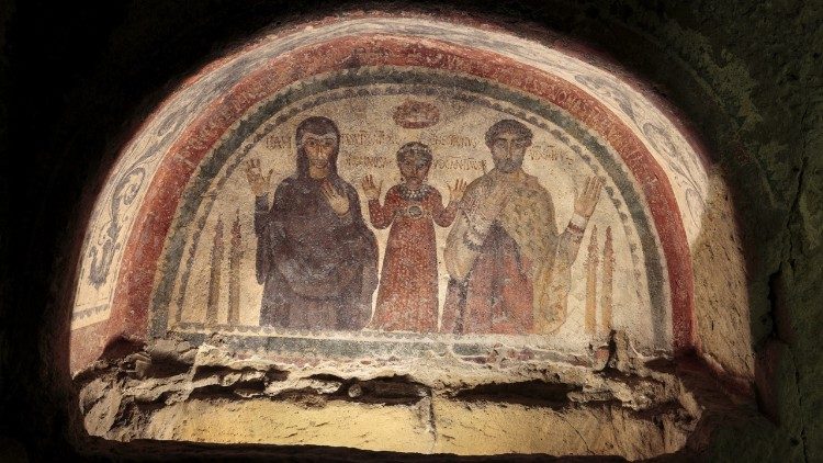 Catacombe di San Gennaro, arcosolium della famiglia di Theotecnus.