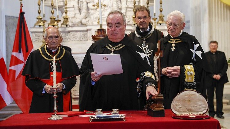 Il giuramento di fra' Dunlap, nuovo Luogotenente di Gran Maestro dell'Ordine di Malta