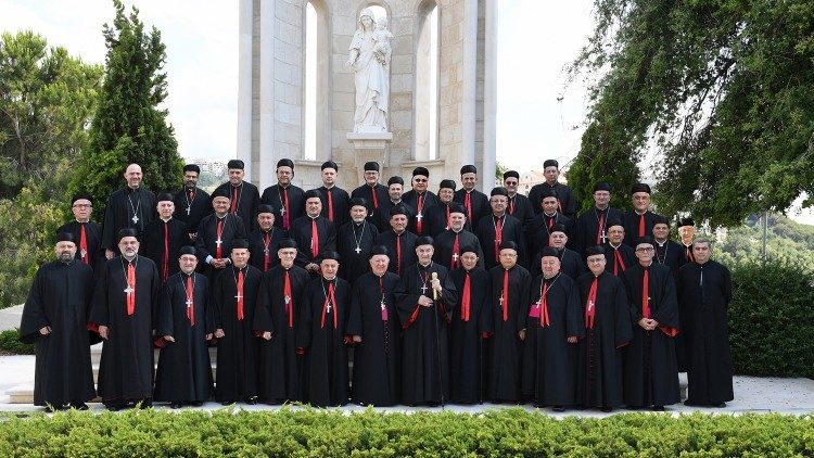 Synode annuel des évêques maronites, au siège patriarcal de Bkerke au Liban, en juin 2022. 