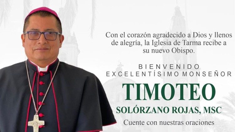 El mensaje de bienvenida al nuevo Obispo publicado en la página de Facebook de la Diócesis de Tarma. 