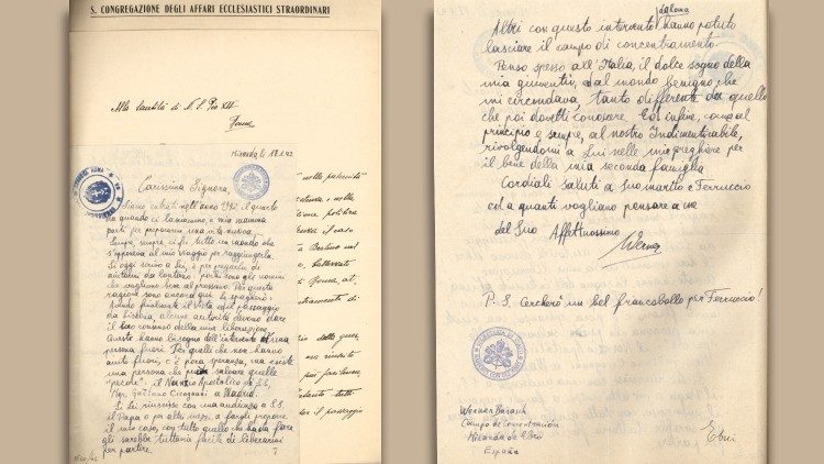 A letter from a university student of "Israelite origin" from a concentration camp in Spain (1942: Historical Archive of the Secretariat of State)
