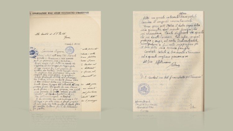 Eno od pisem, poslano iz koncentracijskega taborišča v Španiji, ki ga danes hrani Zgodovinski arhiv v Vatikanu