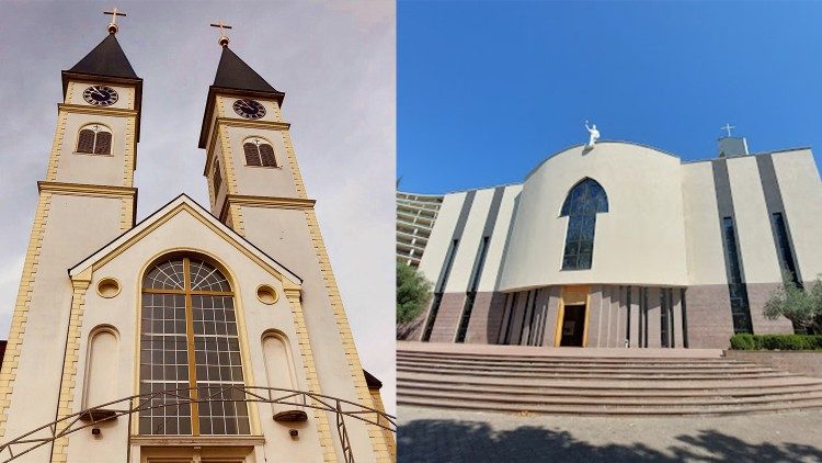  Cattedrale di san Paolo a Tirana in Albania e la Chiesa dei Santi Pietro e Paolo a Gjakove in Kosovo