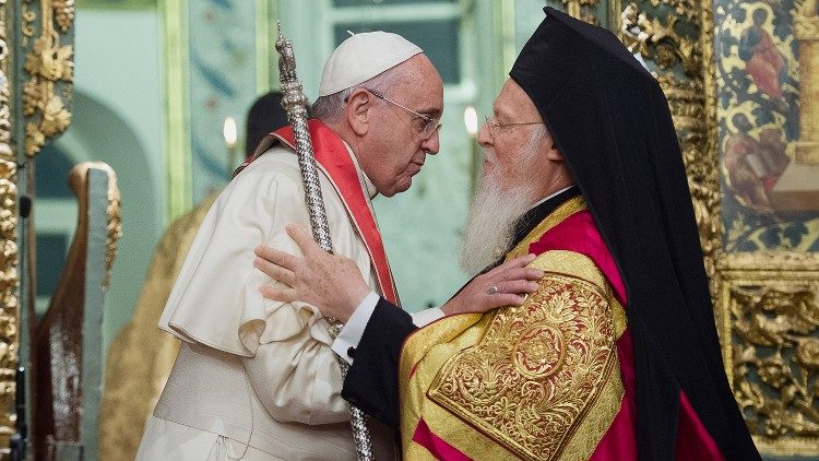 Popiežius Pranciškus ir visuotinis patriarchas Baltramiejus