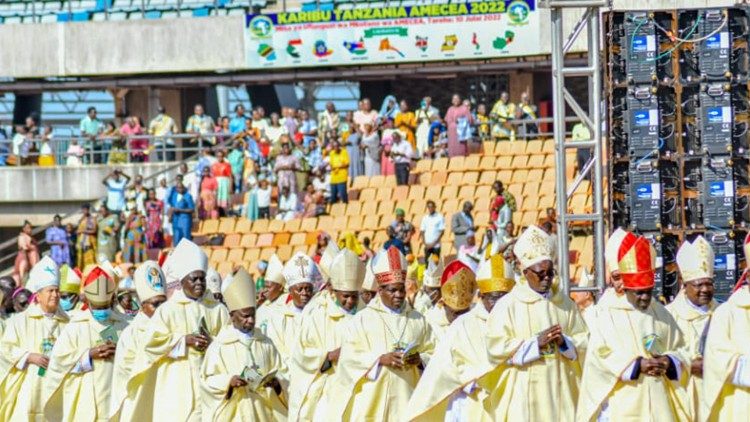 Bishops from across East Africa took part in the Mass