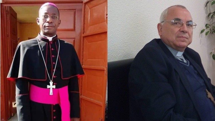 Dom Bengui, Administrador Apostólico de São Tomé e Príncipe e Dom Manuel dos  Santos ( Bispo demissionário)                                             