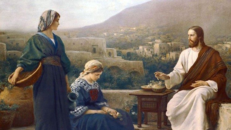  Vangelo della XVI domenica dell'Anno C - Gesù con Marta e Maria