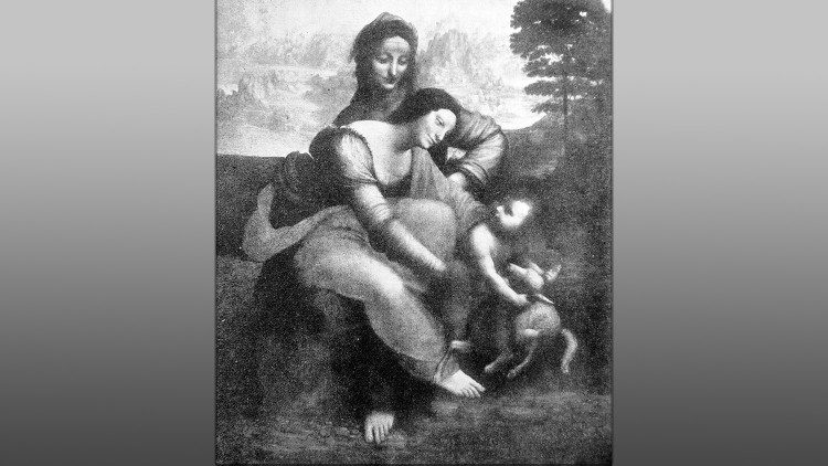Leonardo, Sant'Anna con la Vergine e il Bambino, disegno di A.L. Volynskiy, San Pietroburgo, 1899