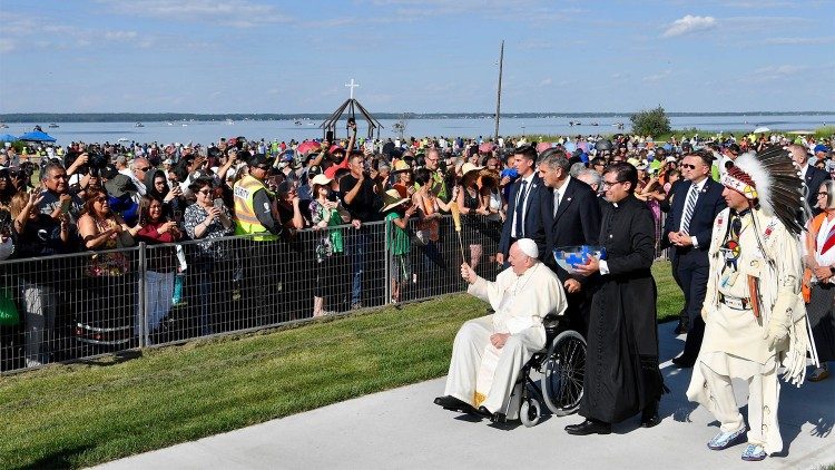 Papa Francisc în pelerinaj la Lacul Sfânta Ana, din Canada, 26 iulie 2022