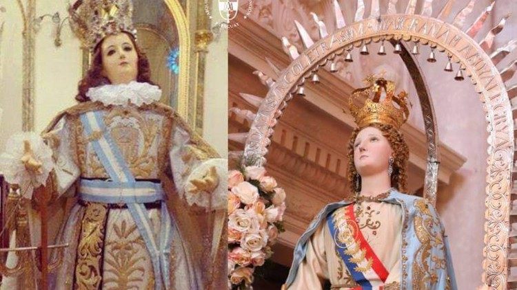 Virgen de la Merced y Virgen de la Asunción. (Gentileza de la Arquidiócesis de Asunción)