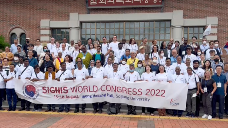 Seul. Un gruppo di partecipanti al Congresso Mondiale SIGNIS 2022 