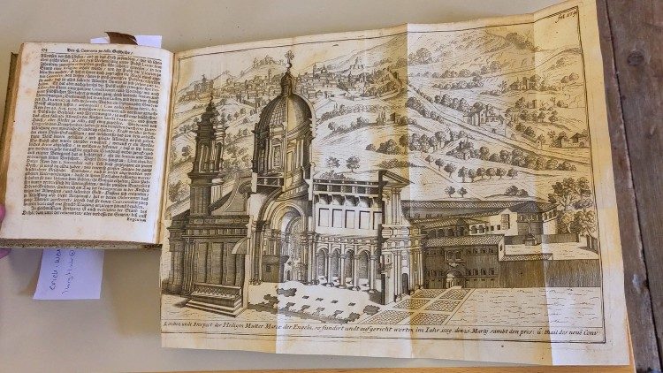 Fund in einem Buch von 1721: Der Stich zeigt Assisi 