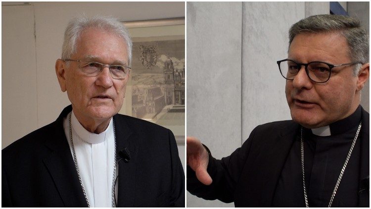 Dom Leonardo Steiner, arcebispo de Manaus  (esq) e Dom Paulo Cezar da Costa, arcebispo de Brasília (dir)