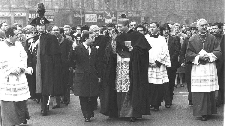 L'ingresso dell'arcivescovo Martini a Milano, il 10 febbraio 1980