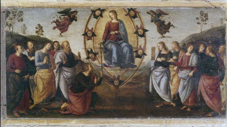 Raffaello Sanzio, Madonna della cintola, scomparto di predella, 1489 - 1497, Chiesa di S. Maria Nuova, Fano (©Fondazione Zeri)