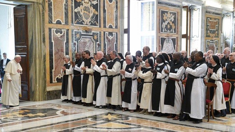 Pope Francis receives the Order of Trappists in audience in the Vatican