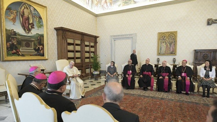 El Consejo de Administración” de la Fundación “Populorum Progressio” durante la audiencia con el Papa